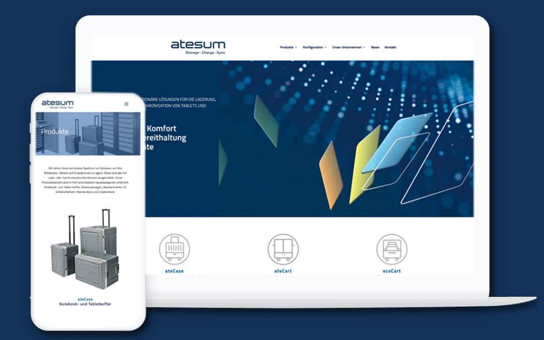 atesum lanciert neuen Webauftritt und Prospektmaterial